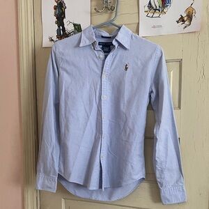 Ralph Lauren Women’s 💯% Cotton Light Blue Slim Fit Shirt